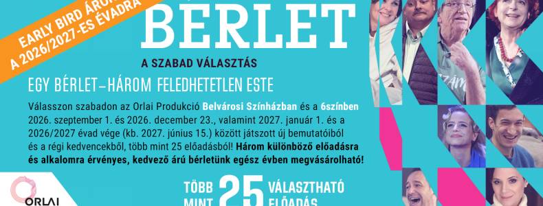 Early Bird bérletakció július 31-ig